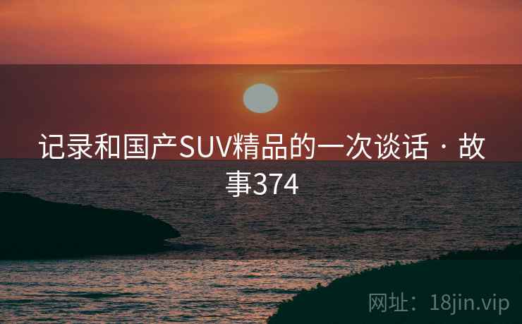 记录和国产SUV精品的一次谈话 · 故事374  第1张