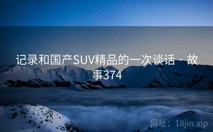 记录和国产SUV精品的一次谈话 · 故事374  第2张